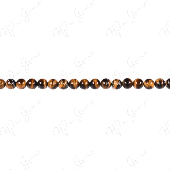 Tiger Eye Round Beads (3A)