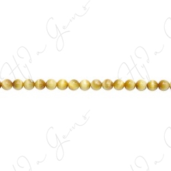 Tiger Eye Golden Color Round Beads (2A)