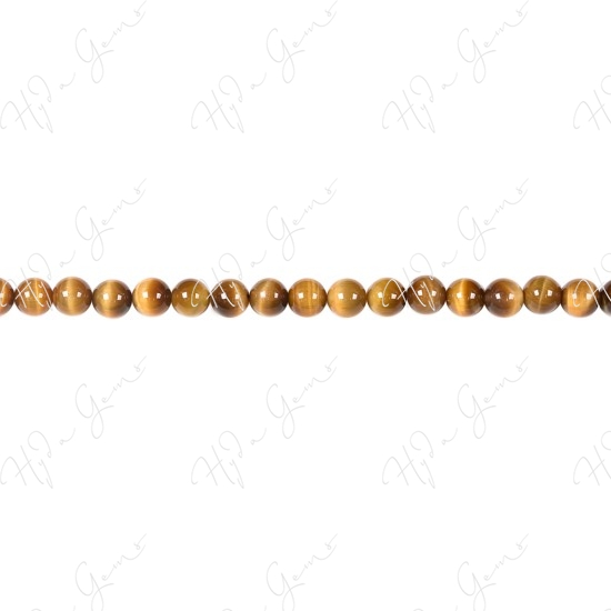 Tiger Eye Golden Color Round Beads (A)