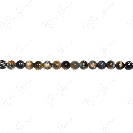 Tiger Eye Fancy Color Round Beads (A)