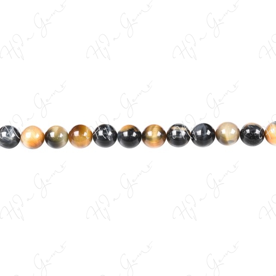 Tiger Eye Fancy Color Round Beads (A)