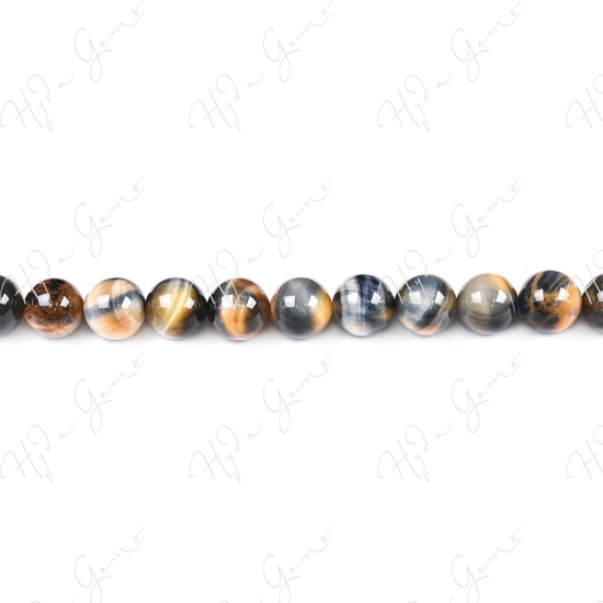 Tiger Eye Fancy Color Round Beads (A)