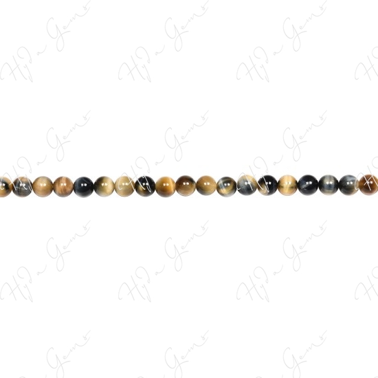 Tiger Eye Fancy Color Round Beads (A)