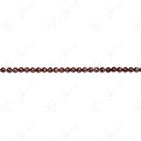 Red Tiger Eye Round Beads (A-)