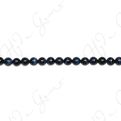 Blue Tiger Eye Round Beads (2A)