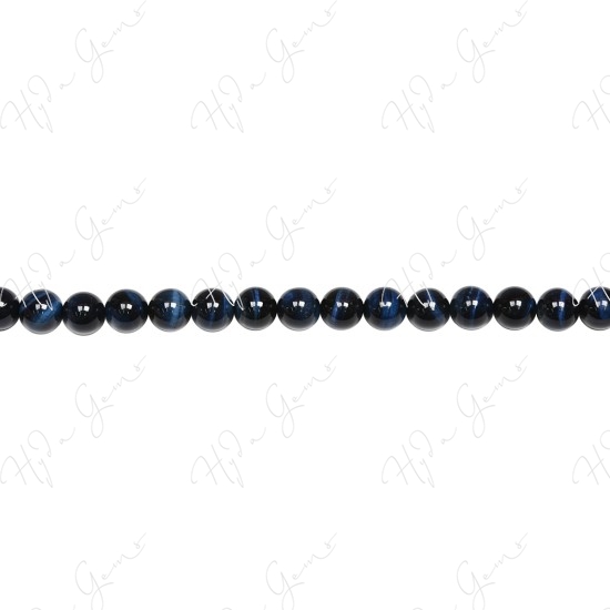 Blue Tiger Eye Round Beads (2A)