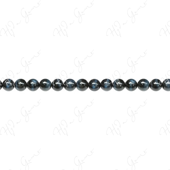 Blue Tiger Eye Round Beads