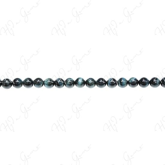 Blue Tiger Eye Round Beads (A)