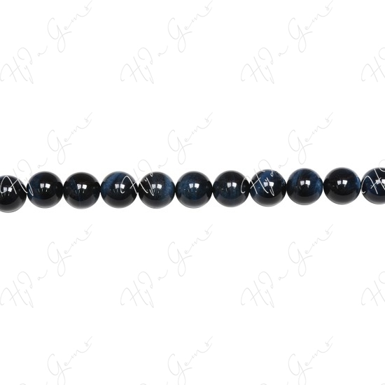 Blue Tiger Eye Round Beads (2A)