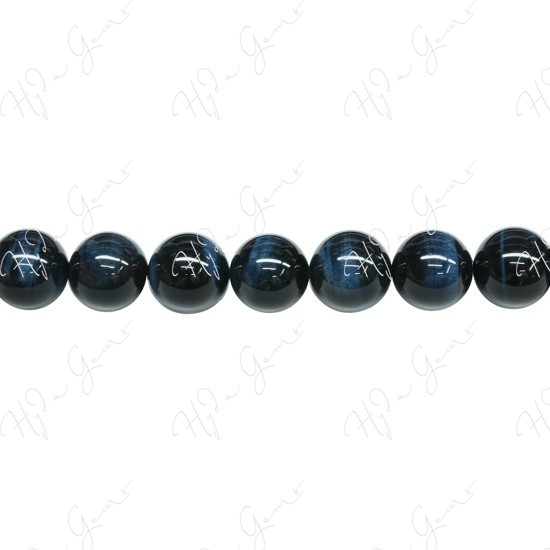 Blue Tiger Eye Round Beads (2A)