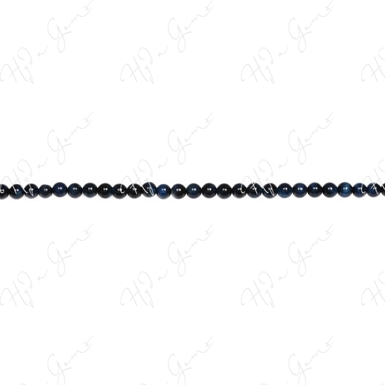 Blue Tiger Eye Round Beads (2A)