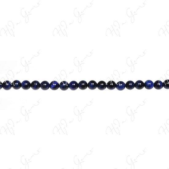 Blue Tiger Eye Round Beads (2A)