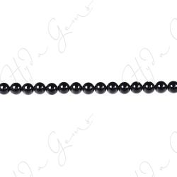 Black Tourmaline Round Beads