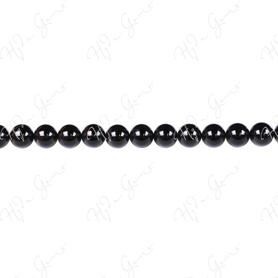 Black Tourmaline Round Beads