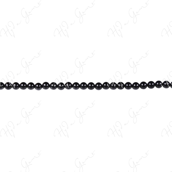 Black Tourmaline Round Beads