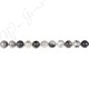 Black Rutile Quartz Round Beads