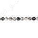 Black Rutile Quartz Round Beads