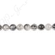 Black Rutile Quartz Round Beads