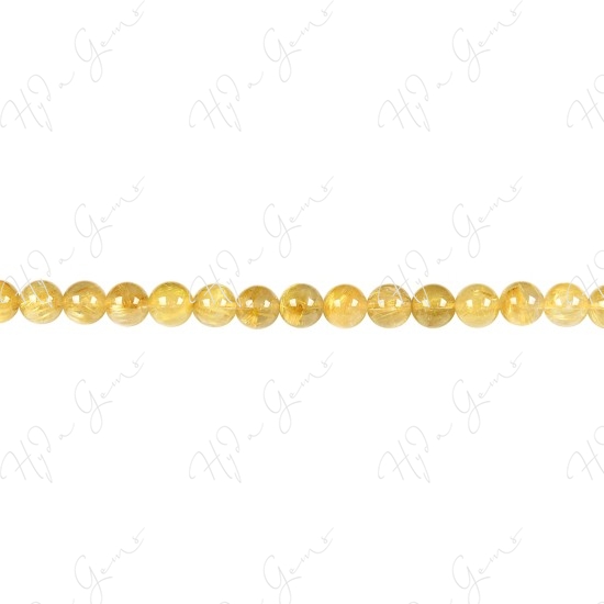 Rutlie Quartz Round Beads (2A)