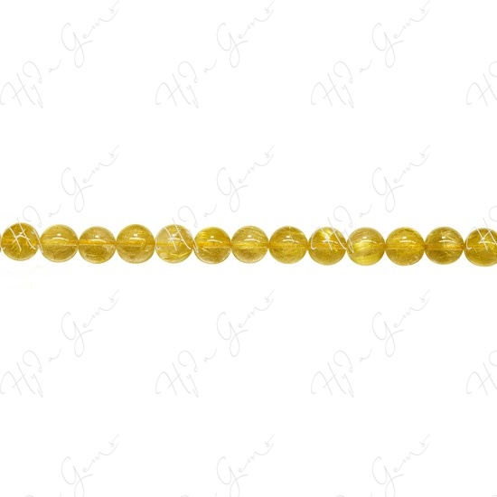 Rutlie Quartz Round Beads (2A)