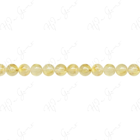 Rutlie Quartz Round Beads (A-)