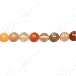 Multi Rutile Quartz Round Beads (A)