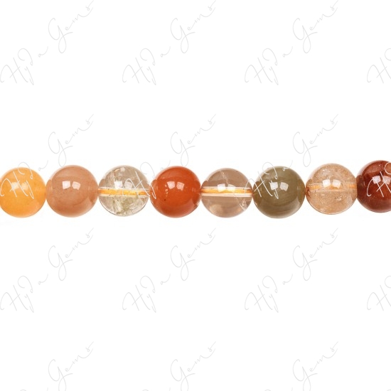 Multi Rutile Quartz Round Beads (A)