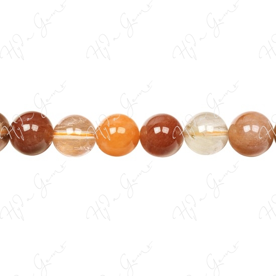 Multi Rutile Quartz Round Beads (A)