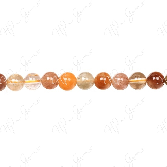 Multi Rutile Quartz Round Beads (A)