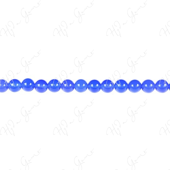 Blue Agate Round Beads