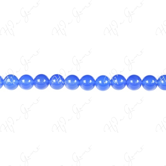 Blue Agate Round Beads