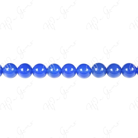 Blue Agate Round Beads