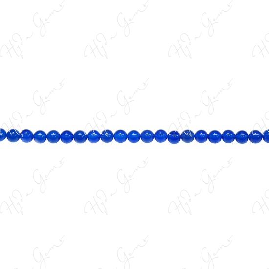 Blue Agate Round Beads