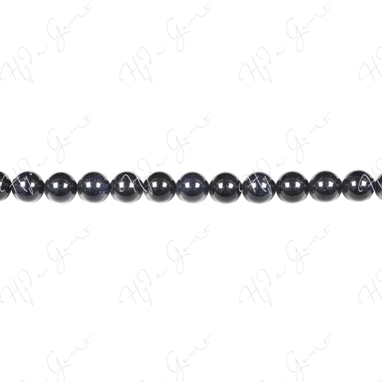 Blue Sand Stone Round Beads