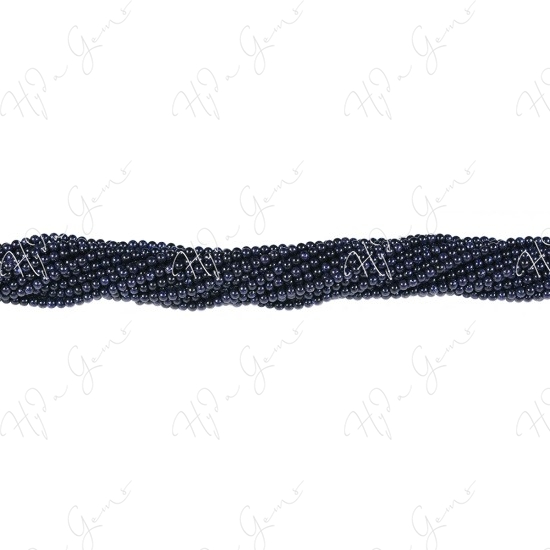 Blue Sand Stone Round Beads