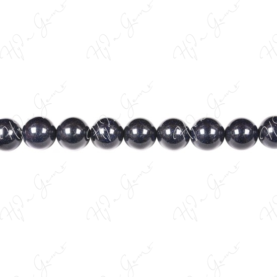 Blue Sand Stone Round Beads