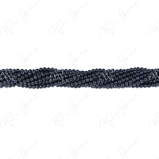 Blue Sand Stone Round Beads