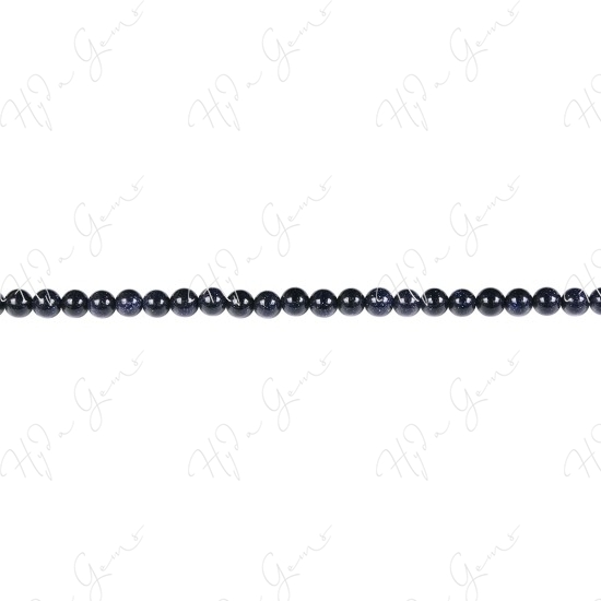 Blue Sand Stone Round Beads