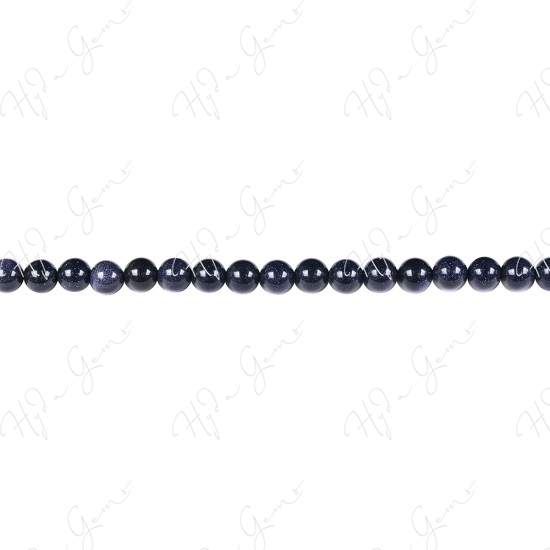 Blue Sand Stone Round Beads