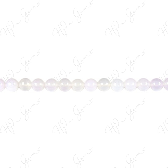 White Agate Round Beads