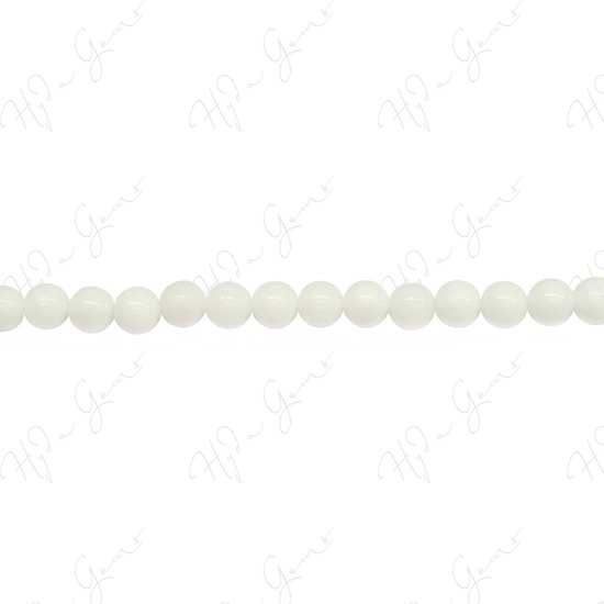 White Jade Round Beads