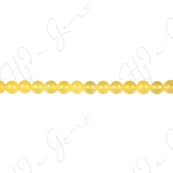 Yellow Agate Round Beads