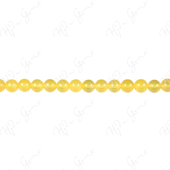 Yellow Agate Round Beads