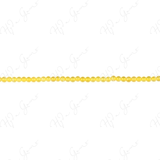 Yellow Agate Round Beads