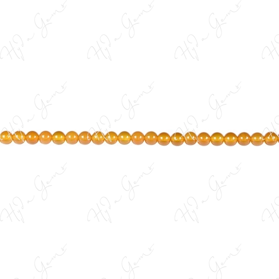 Yellow Agate Round Beads