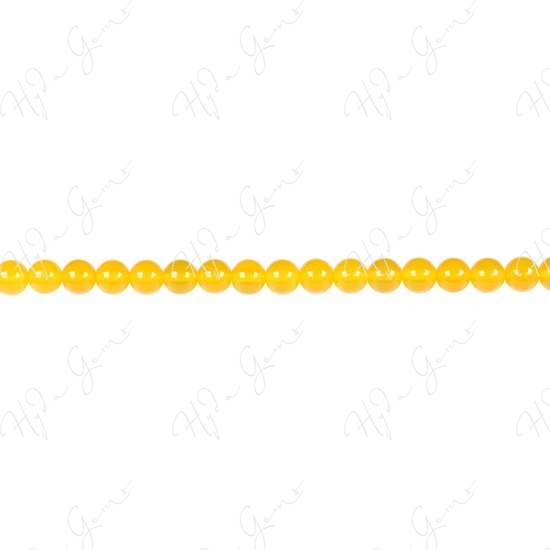 Yellow Agate Round Beads