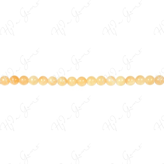 Yellow Jade Round Beads