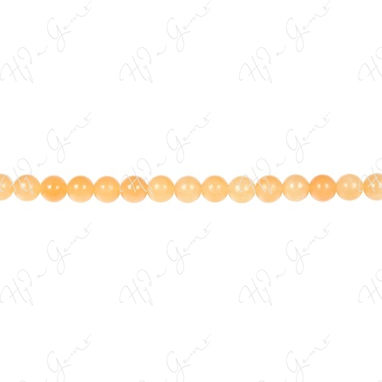 Yellow Jade Round Beads