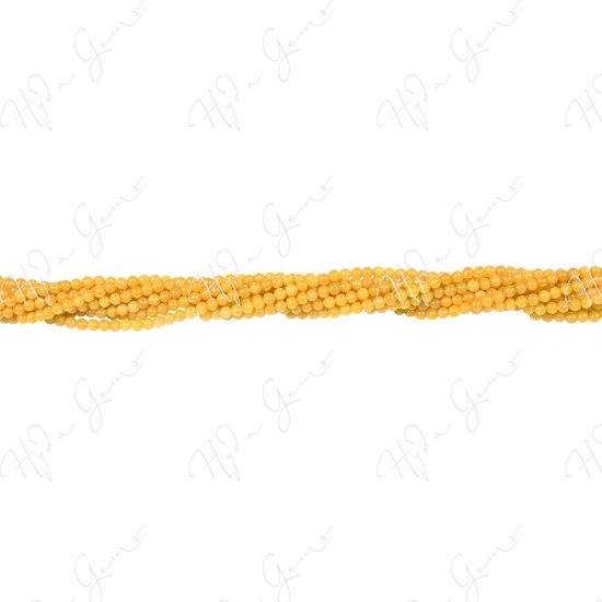 Yellow Jade Round Beads